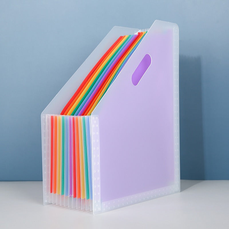 transparent document folder on desk