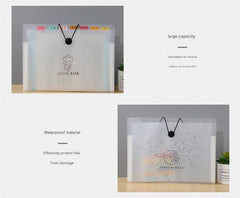 decorative file organizer on desk