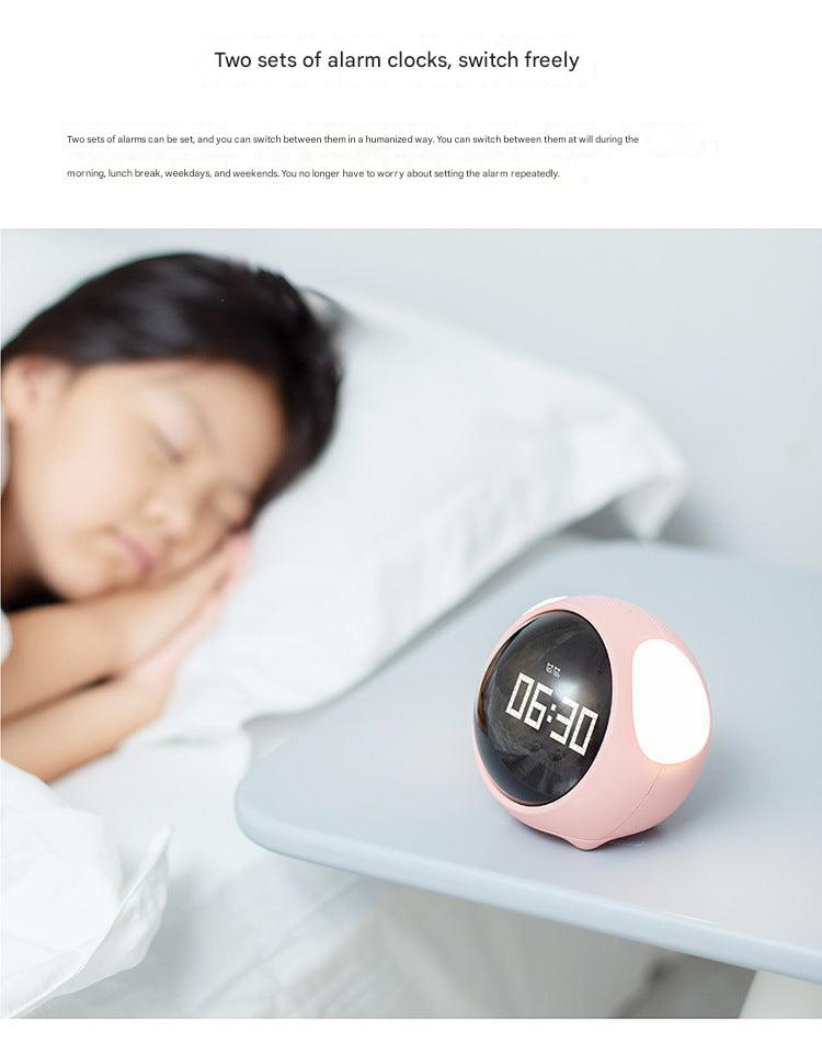 Kids LED Expression Pixel Alarm Clock front view