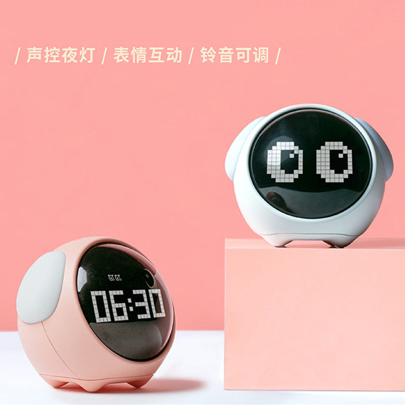 Children's night light alarm clock white