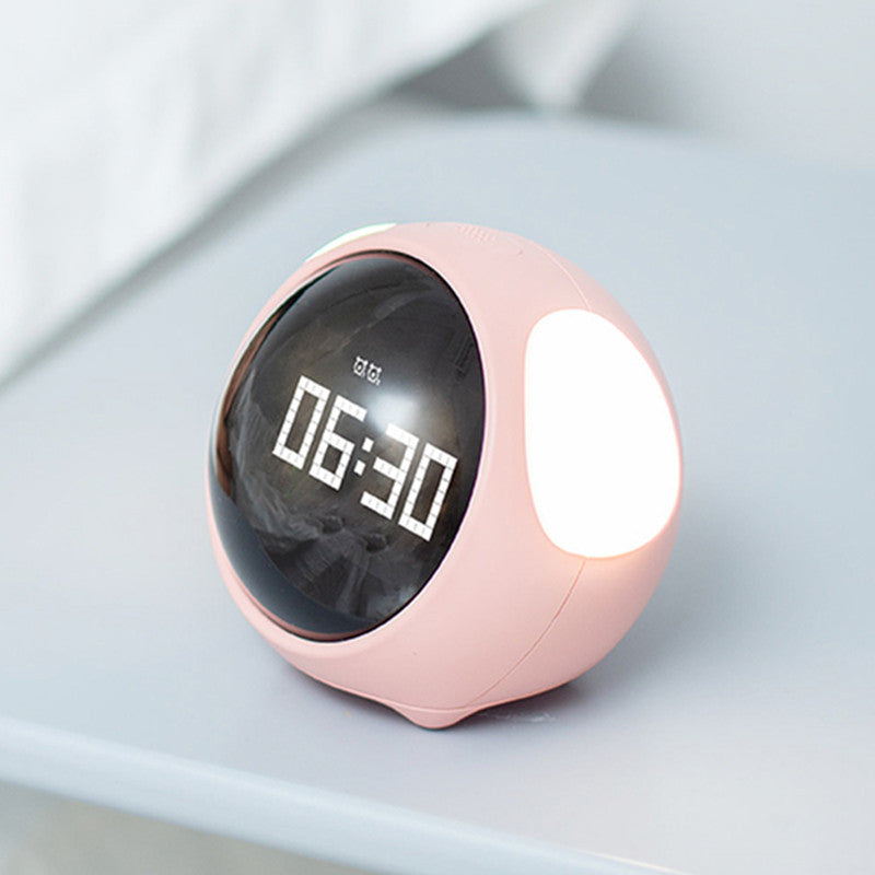 Kids LED Expression Pixel Alarm Clock pink