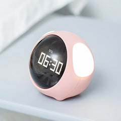 Kids LED Expression Pixel Alarm Clock pink