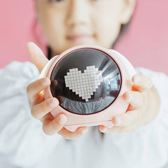 Close-up of the kids alarm clock LED display