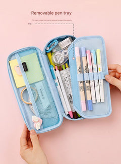 school pencil case with colourful design