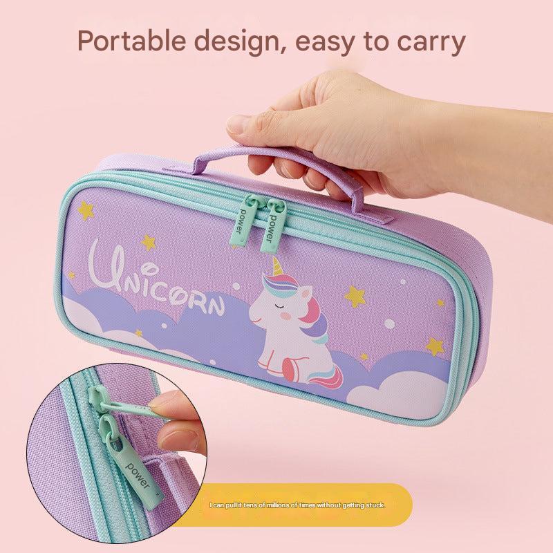 close-up of pencil case zipper detail