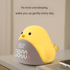 LED night light alarm clock for children