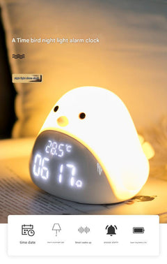 Colourful kids alarm clock with snooze feature