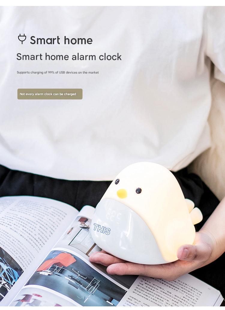Children's cartoon alarm clock in use