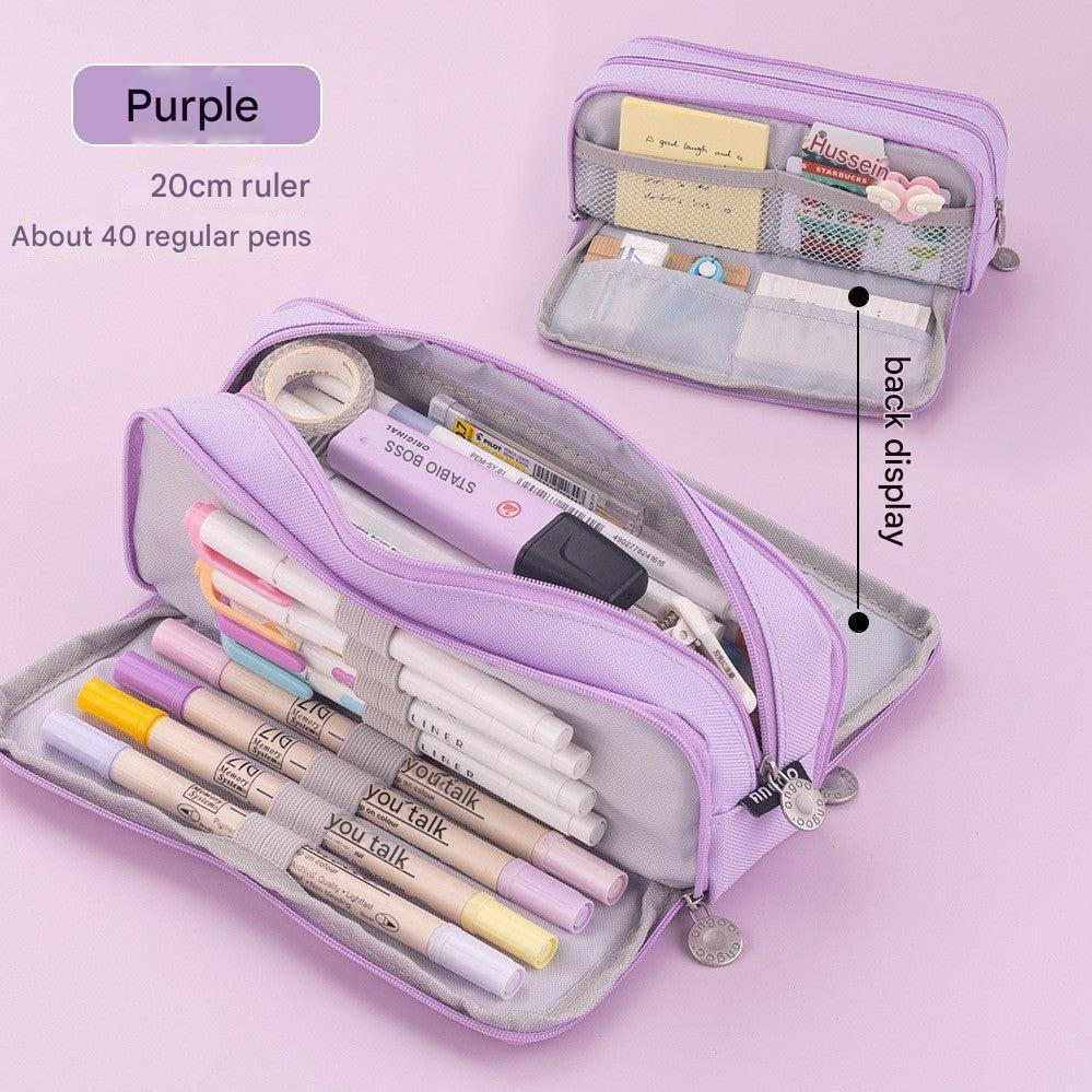 Collection display of stylish Angoo pencil cases