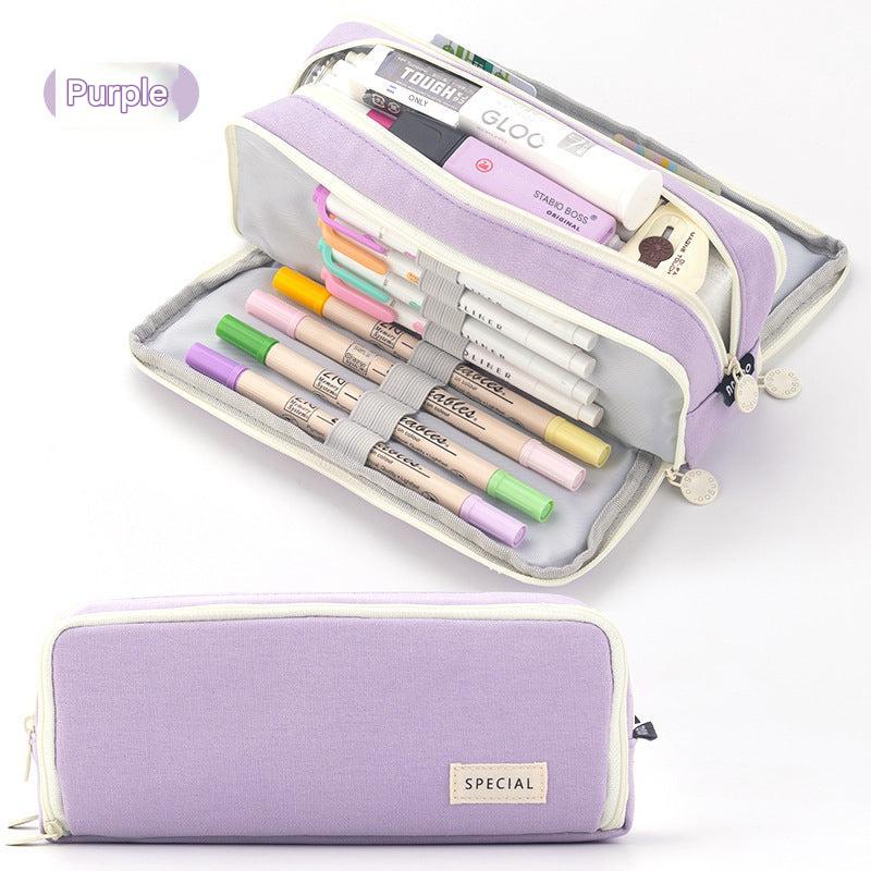 Close up of Angoo pencil case fabric details
