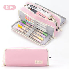 Angoo pencil case glacier blue on desk setup