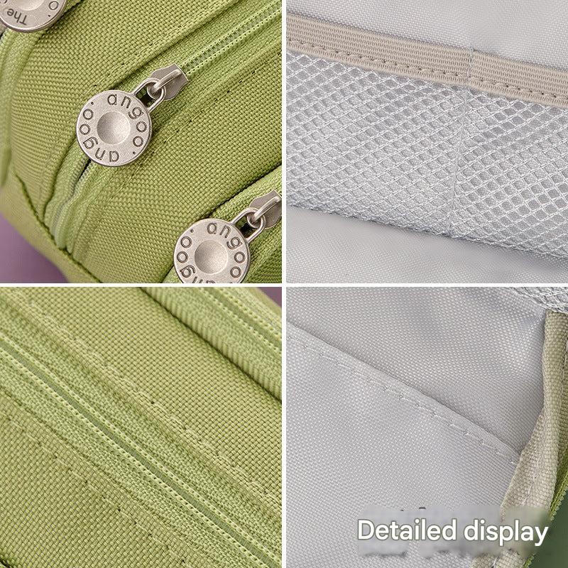 Close up of Angoo pencil case fabric details