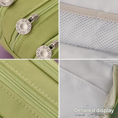 Close up of Angoo pencil case fabric details