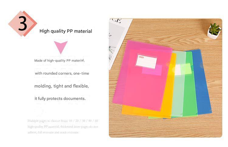 Pink document folder positioned on office desk