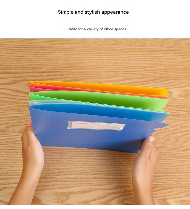 Organised A4 document folders with vibrant colours