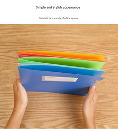 Organised A4 document folders with vibrant colours
