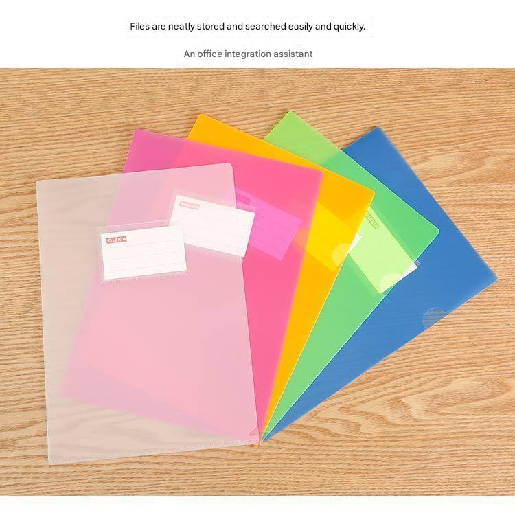 L-shaped folder prototype with business documents