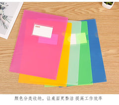 Image of L-shaped document folder in vibrant red