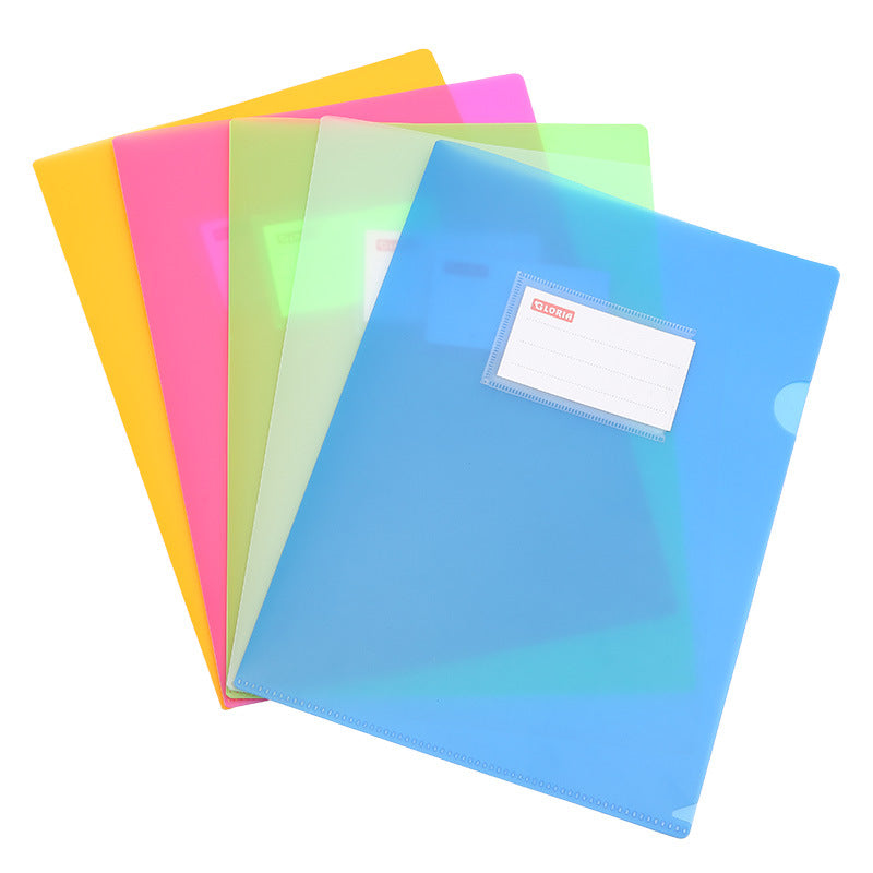 Image of green plastic folder displaying documents