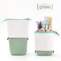 Light blue velvety texture pen organiser