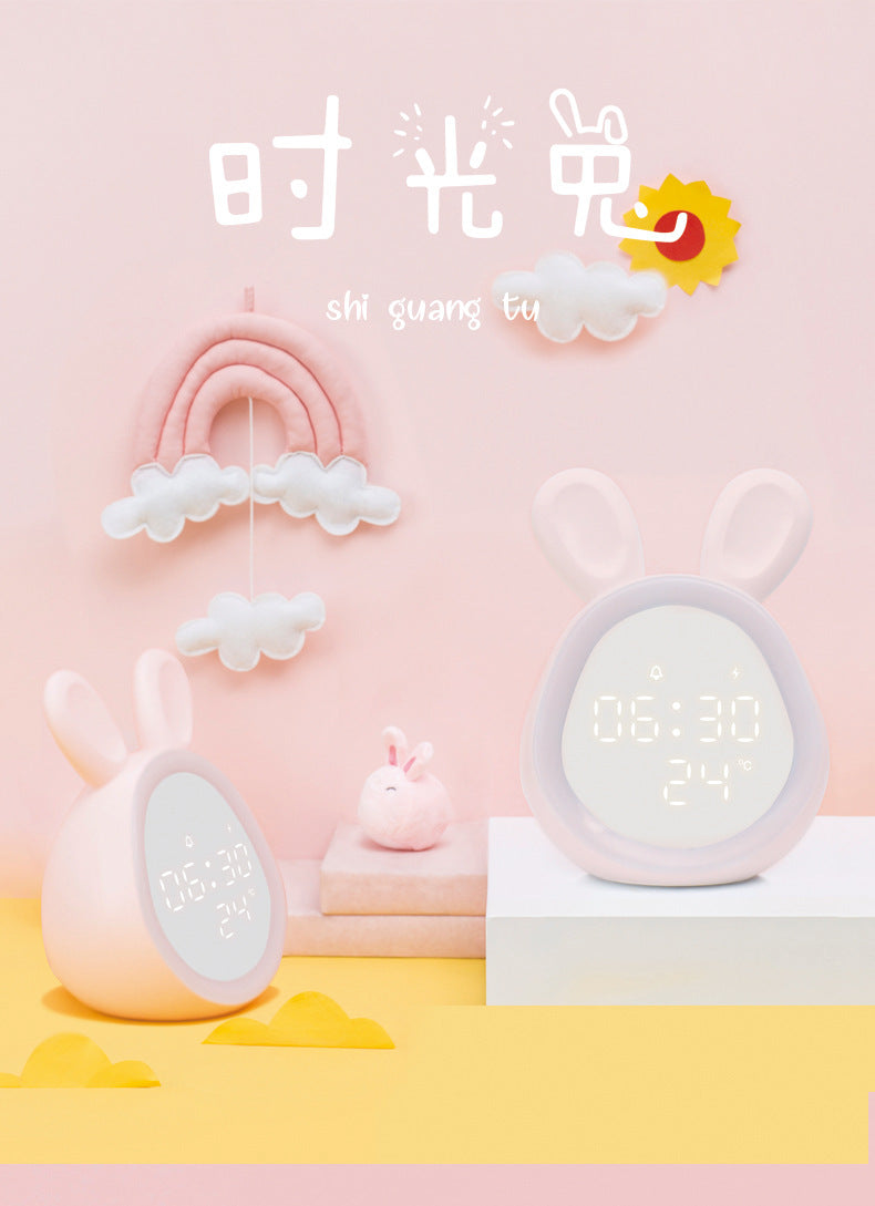 Rechargeable digital bunny clock display