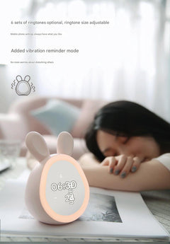 Cartoon bunny clock for children