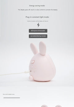 Bunny clock with USB charging cable