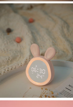 Rechargeable digital bunny clock display