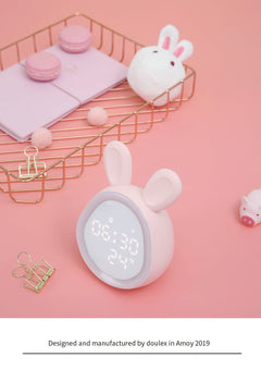 Kids bedside clock with soft LED light