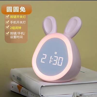 Cute rabbit clock showing time