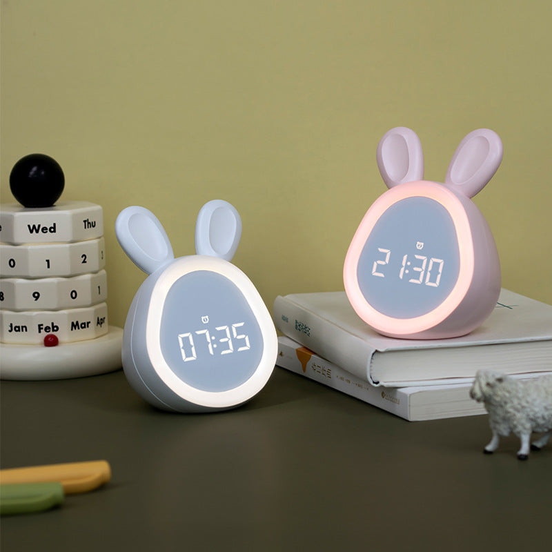 Kids bedside clock with soft LED light