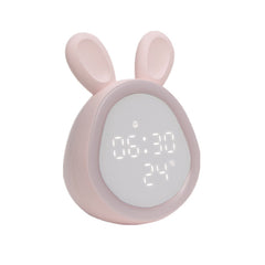 Cute rabbit clock showing time