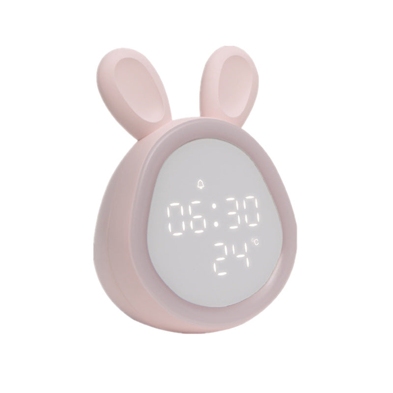Cute rabbit clock showing time