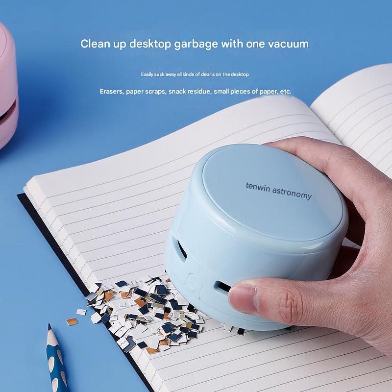 Image of Compact Electric Mini Vacuum Cleaner in Pink