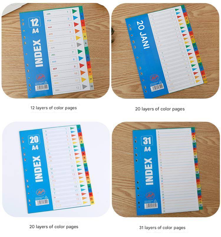 Premium A4 Colourful Divider Tabs Image 10