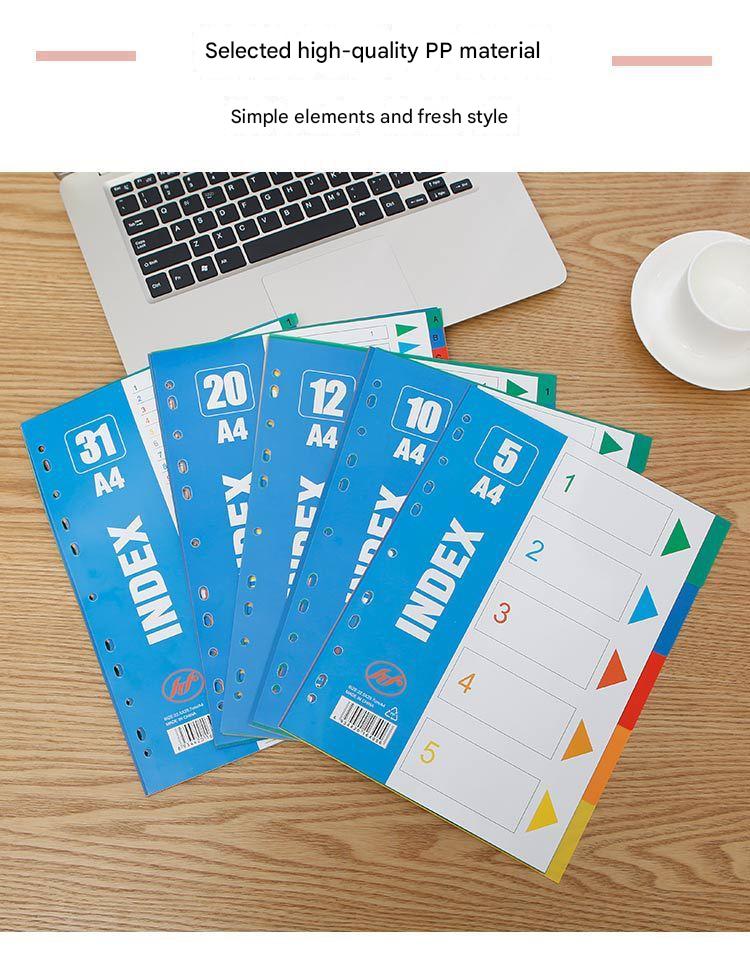Premium A4 Colourful Divider Tabs Image 3