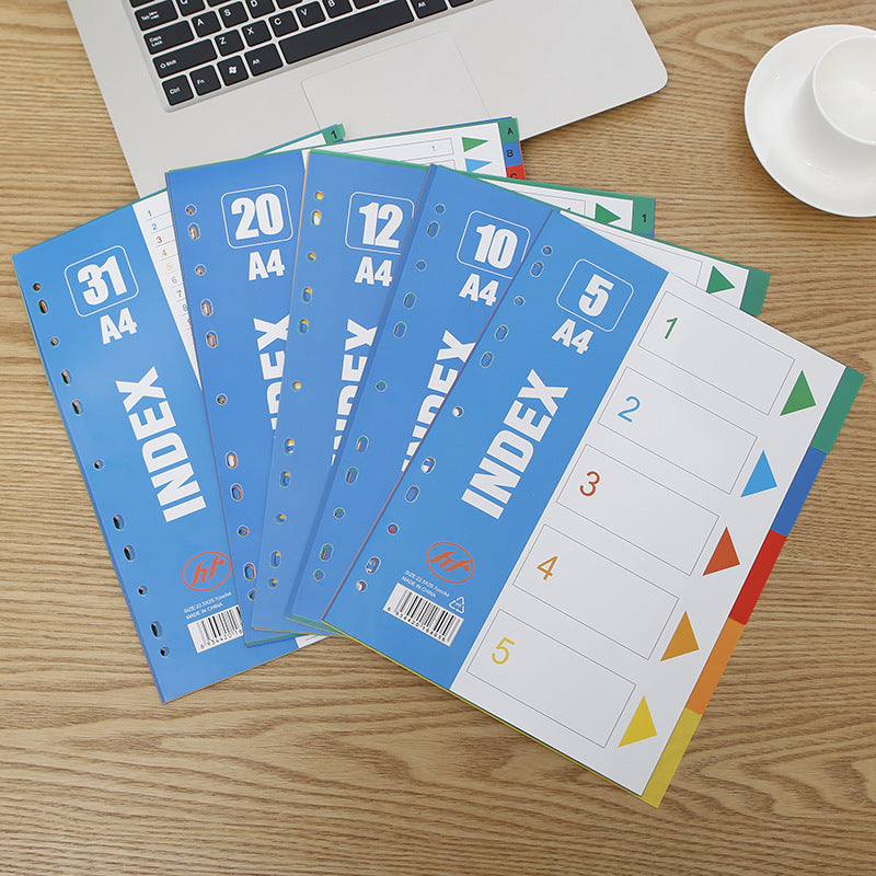 Premium A4 Colourful Divider Tabs Image 2