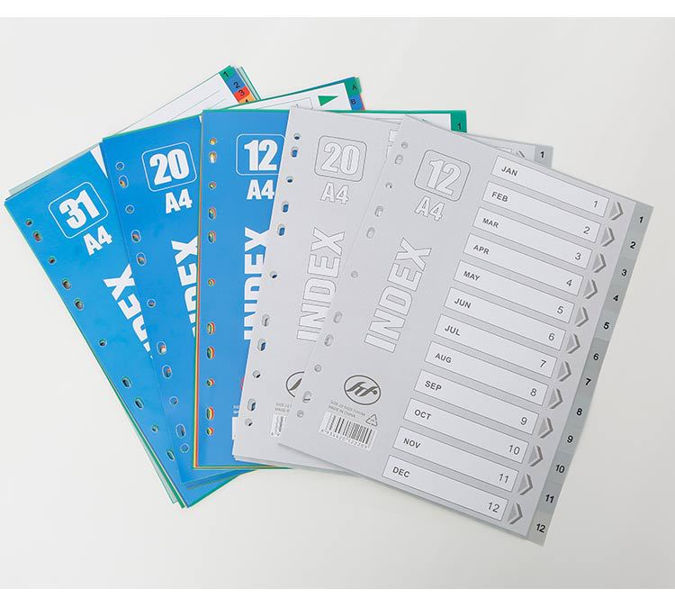 Premium A4 Colourful Divider Tabs Image 2