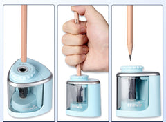 Electric pencil sharpener displaying multiple colour options