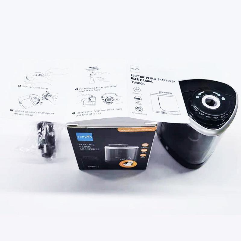 Electric pencil sharpener in black colour