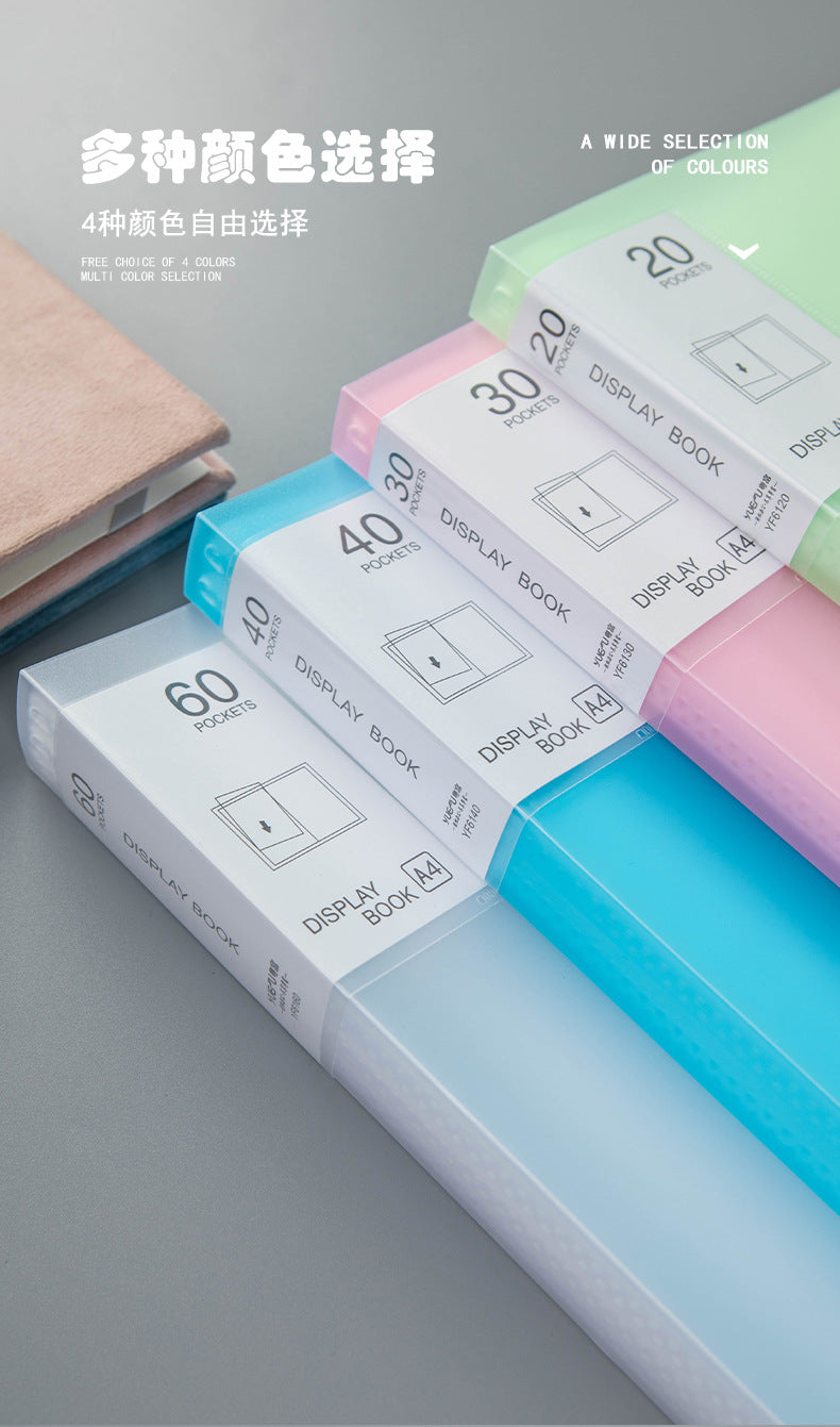 Customisable A4 document binder in various colours