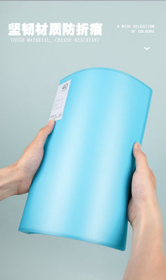 Side view of colourful A4 document holders