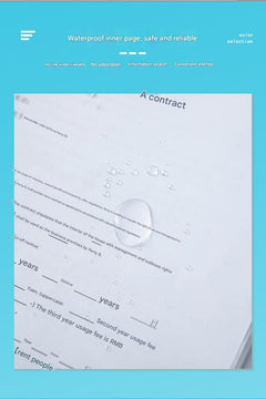 Close-up of A4 document holder's spine