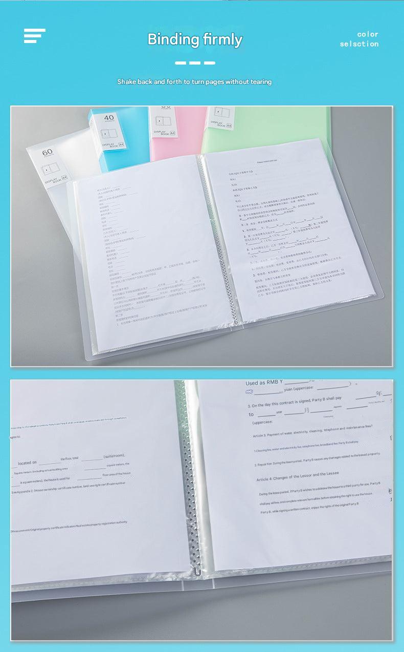 A4 transparent document holder in workspace