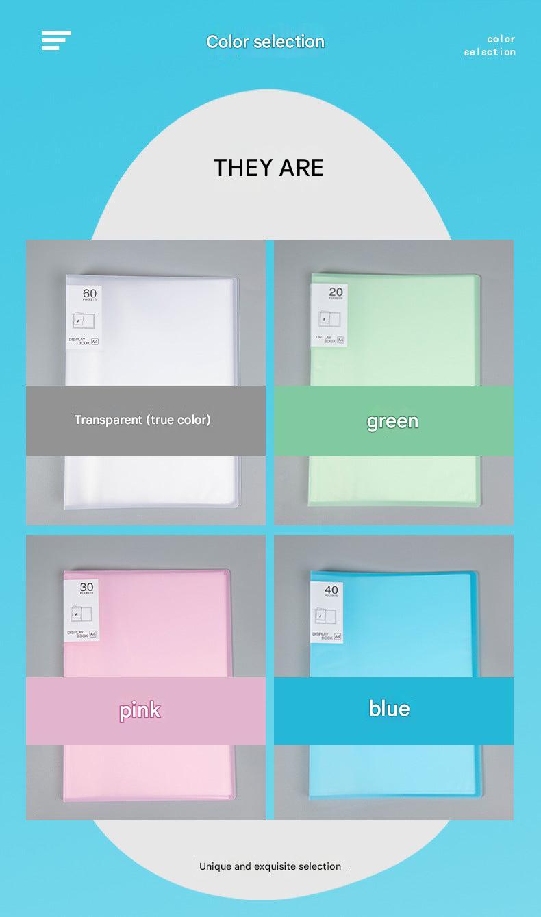 Transparent A4 document holder with custom inserts