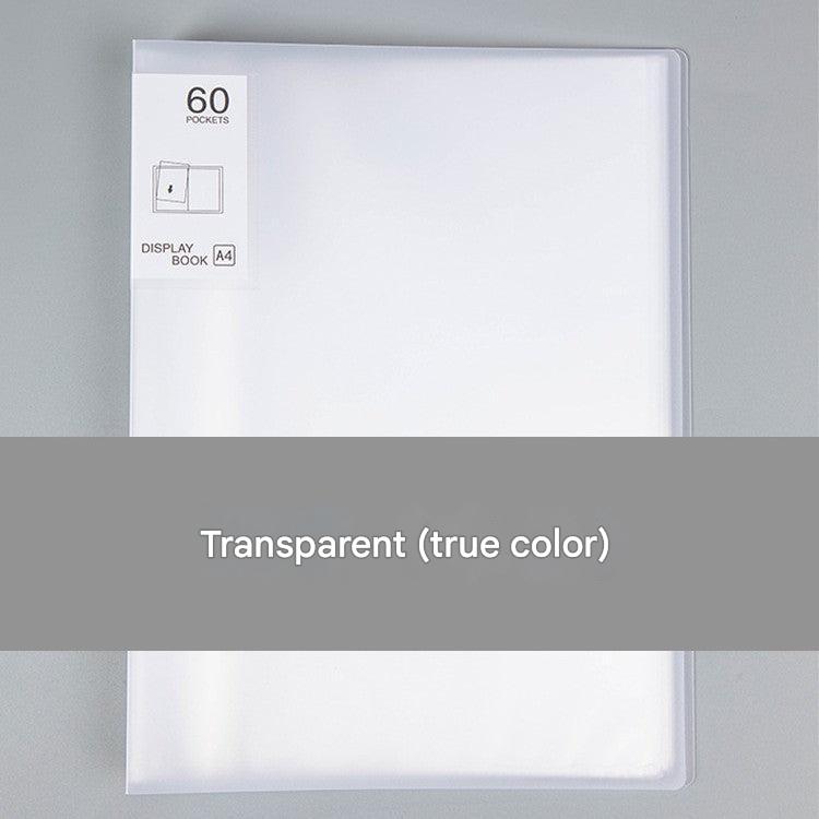 A4 transparent document holder in workspace
