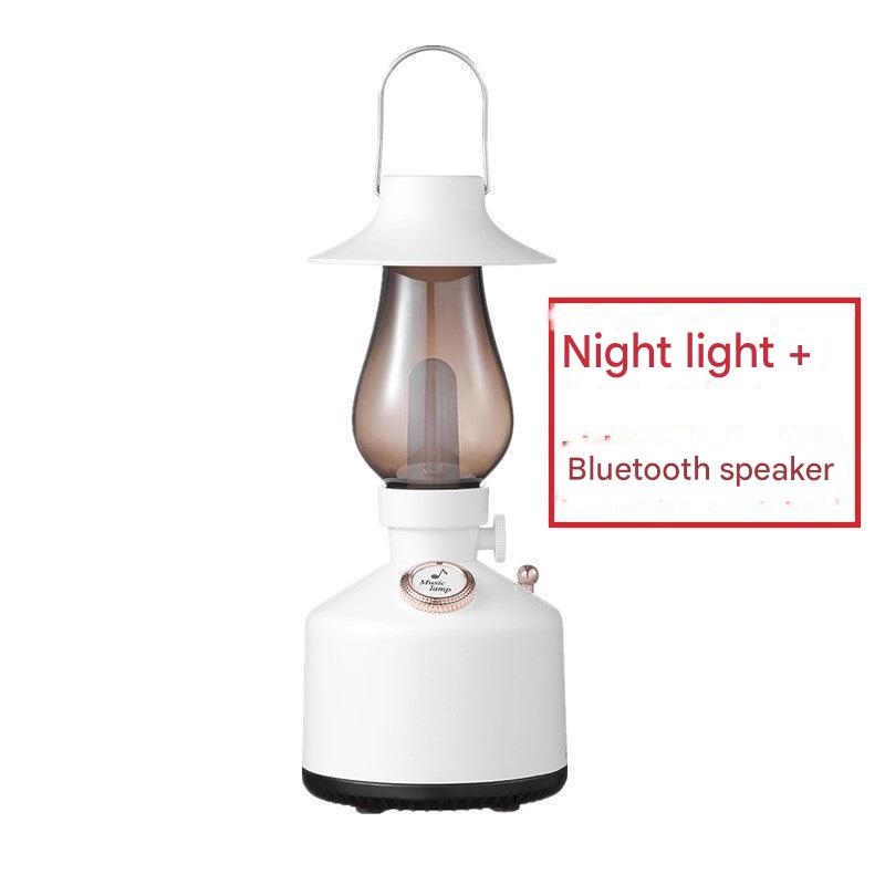 colourful LED light in humidifier on desk
