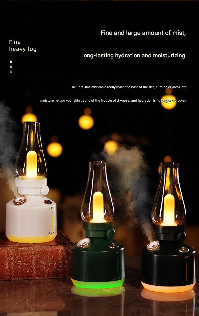 top view of humidifier with multicolour LED lights