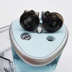 blue electric pencil sharpener closeup