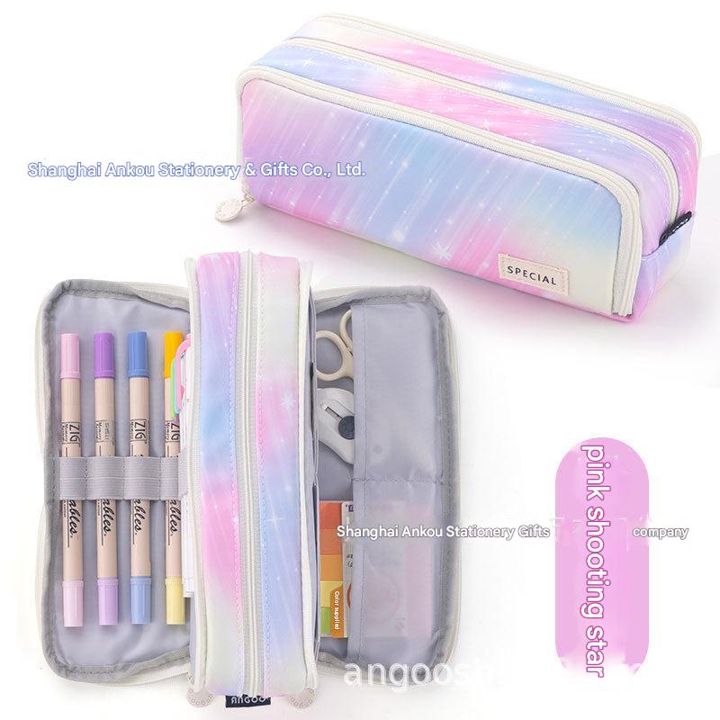 Angoo pencil case with watercolor design